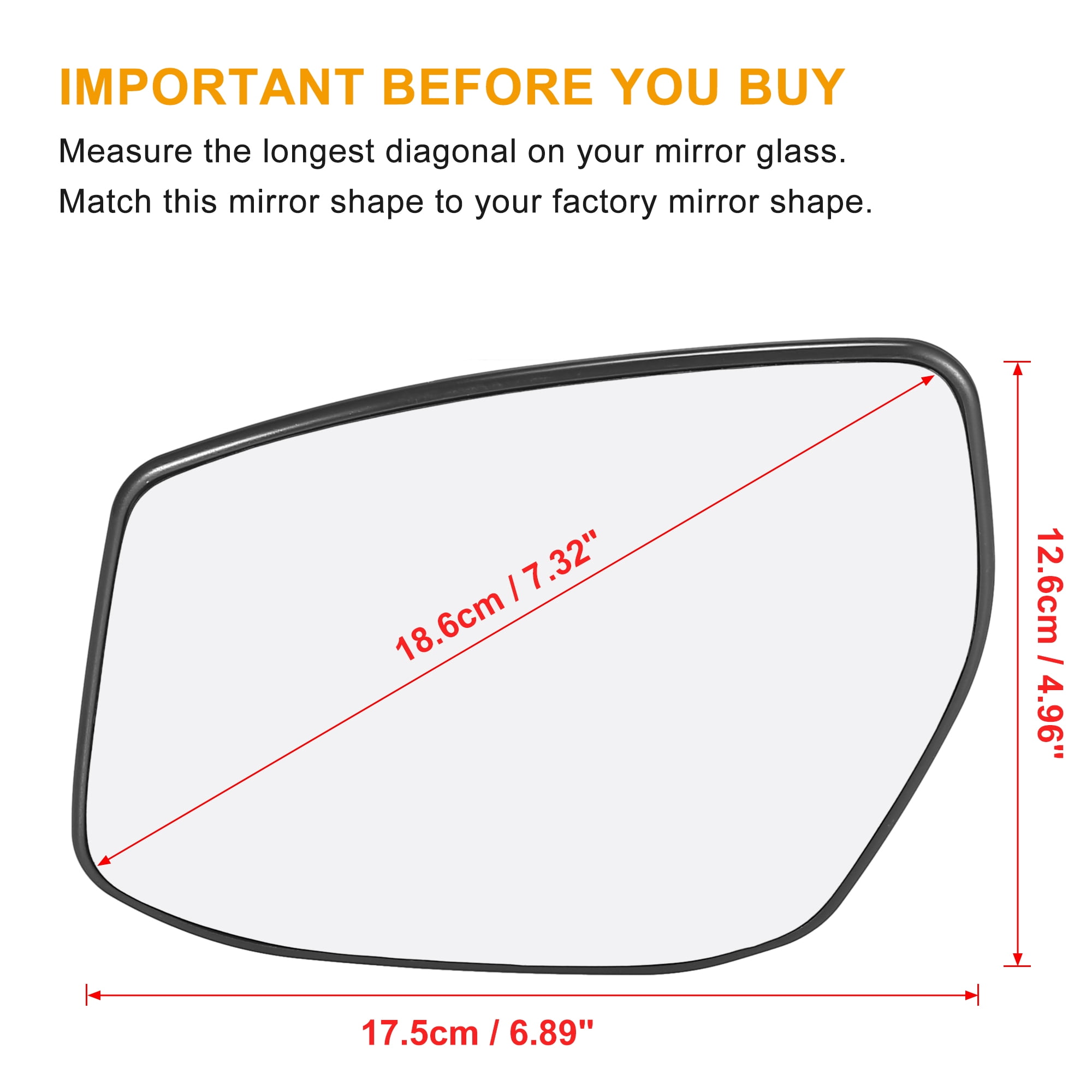 Unique Bargains Left Driver Side Mirror Glass for Nissan Sentra Altima 2013-2018
