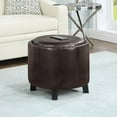 thumbnail image 2 of Designs4Comfort Oscar Storage Ottoman w/Reversible Tray in Espresso Faux Leather, 2 of 6