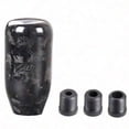 thumbnail image 1 of Carbon Fiber Elliptical Gear Shift Knob with Forged Pattern - Easy Grip for Cars, 1 of 5