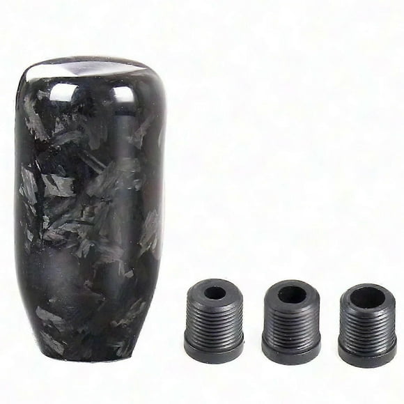 Carbon Fiber Elliptical Gear Shift Knob with Forged Pattern - Easy Grip for Cars