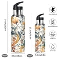 thumbnail image 2 of Yayeee 20oz Insulated Water Bottle Double Wall Stainless Steel with Flip Straw Lid, Whimsical Leaves, 2 of 7