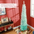 thumbnail image 4 of HOMCOM 7ft Slim Artificial Christmas Tree, Pencil Xmas Tree, Gradient Blue, 4 of 10