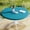 Teal, variant on Round Fabric Fitted Tablecloth, Elastic Waterproof Oil Proof Table Cloth, Washable Polyester Table Cover Fits 36"-44" Round Tables for Outdoor Picnic Dinner, Teal