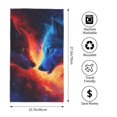 thumbnail image 2 of Honeii Wolf Print Quick-Dry Microfiber Towel, Shower Towel 27.5x16in,Absorbent Bathroom Towel for Beach, Pool, and Travel, 2 of 6
