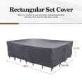 thumbnail image 3 of WJ-X3 Extra Large Waterproof Patio Outdoor Furniture Cover, 126" W x 84" D x 31" H, Gray, 3 of 8