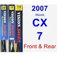 2007 Mazda CX7 Wiper Blade Set/Kit (Front & Rear) (3 Blades) Rear