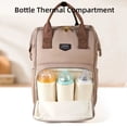 thumbnail image 2 of Mochila para pañales Sunveno Open Wide café resistente al agua, 2 of 6