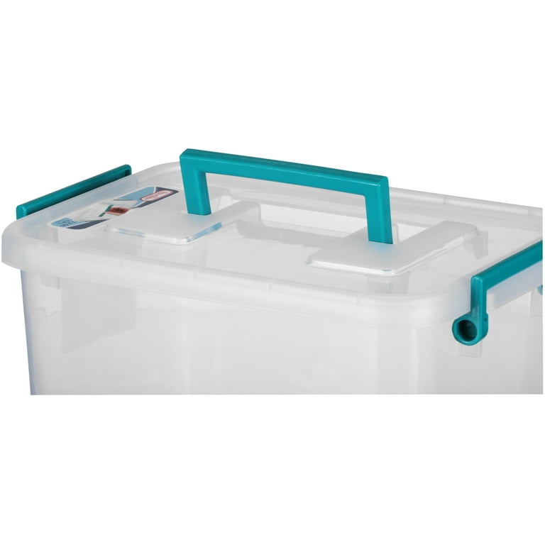 Sterilite 7.2 qt Modular Latch Box, Teal Sachet - Walmart.com