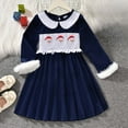 thumbnail image 2 of Kogui Dresses for Girls Christmas Girls Long Sleeve Dresses Kids Fall Dresses Size 4T 5T(Blue,4-5 Years), 2 of 6