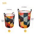 Adobk Geometric Cube Pattern Art Print Laundry Basket,irty Clothes