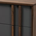 thumbnail image 6 of Baxton Studio Naoki Modern and Contemporary Two-Tone Grey and Walnut Finished Wood 6-Drawer Bedroom Dresser, 6 of 7