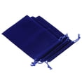 thumbnail image 1 of Unique Bargains 18x12cm Microfiber Pouch, 3Pcs Soft Storage Drawstring Gift Bag, Dark Blue, 1 of 5