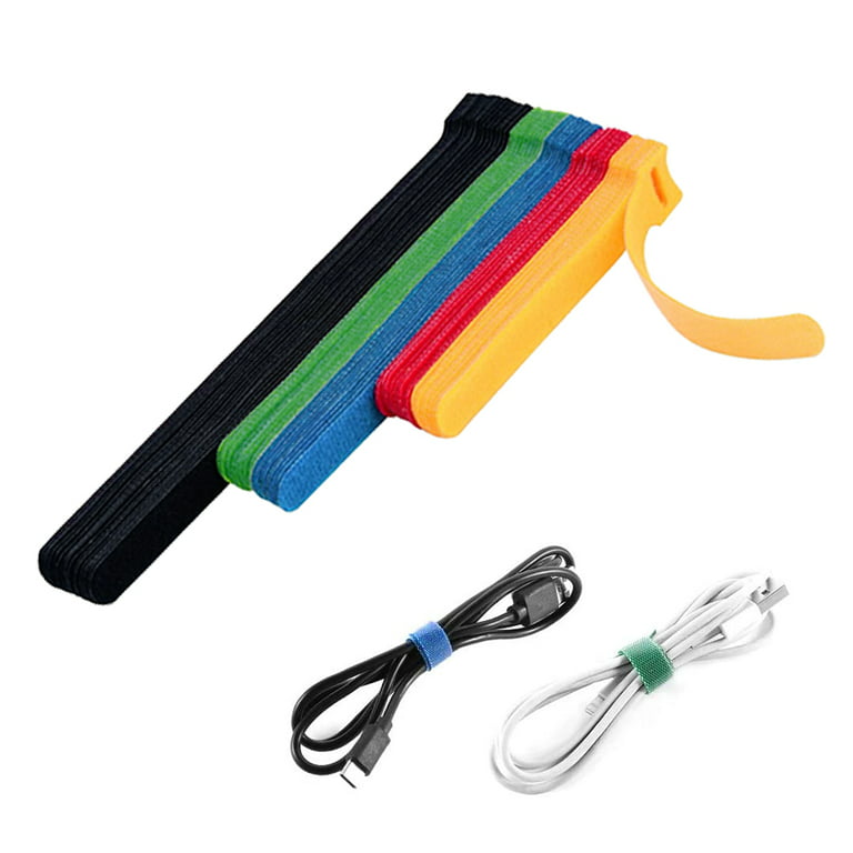 ledelse Lily Koncentration JTWEEN Cable Ties with Velcro, Cable Tie Set Reusable, Cable Velcro Rope  Velcro with Velcro for Pc Tv Usb Network Cable 60 Pieces - Walmart.com