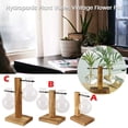 thumbnail image 4 of ODOMY Vintage Hydroponic Plant Vases Transparent Flower Pot Wooden Frame Glass Tabletop Plants Vase for Home Bonsai Decor, 4 of 10