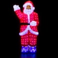 thumbnail image 3 of Northlight LED Lighted Waving Santa Claus Acrylic Commercial Grade Outdoor Christmas Decoration - 3', 3 of 9