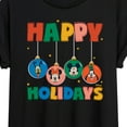 thumbnail image 3 of Disney - Happy Holidays Ornament Heads - Juniors Ideal Flowy Muscle T-Shirt, 3 of 5