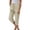 A-Khaki201, variant on Womens Pants Stylish Capri Pants Solid Color High Waist Casual Drawstring Waist Rolled Hem Cropped Chic Trousers