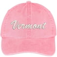 thumbnail image 1 of Trendy Apparel Shop Vermont State Embroidered Low Profile Adjustable Cotton Cap, 1 of 2
