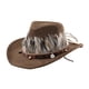 thumbnail image 3 of Sombrero de vaquero occidental, versátil, protección solar única para regalo, pesca en la playa. Café, 3 of 8