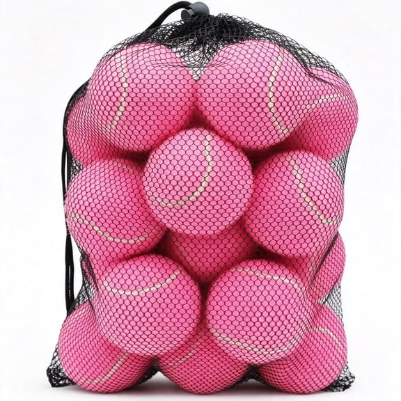 BESTSKY Tennis Ball,20 Pack Practice Balls Bulk,Dog Balls with Mesh Bag | Colorful Heavy Duty Tennis Training Ball for Beginners, Exercise Playing Balls for Pet Dog