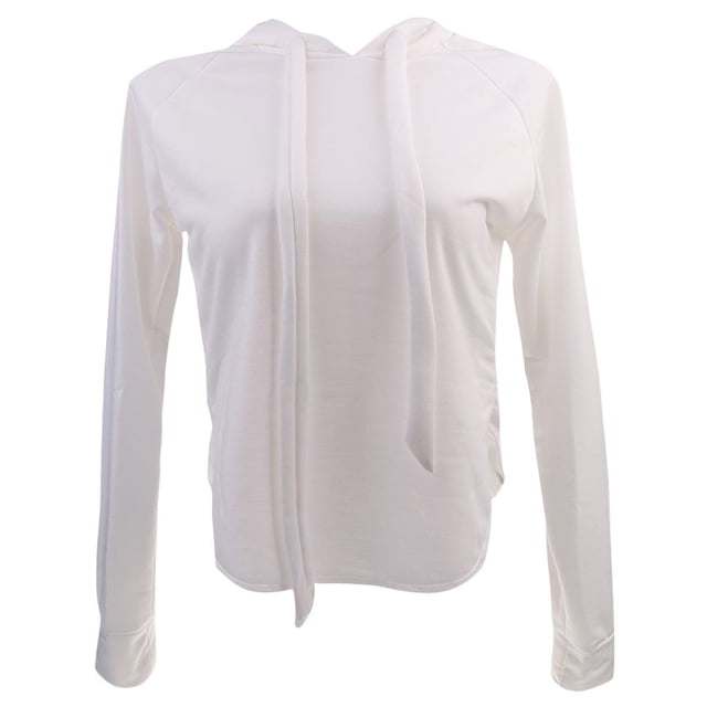 1X Con Capucha Recortada Asimétrica Con Cordón Para Mujer Zulema Tops con capucha para mujeres