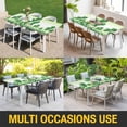 thumbnail image 5 of St. Patrick's Day Table Cloths for 3 Foot Rectangle Tables, Green Shamrock Gnomes Watering Can Plants Patio Waterproof Elastic Fitted Tablecloths, Washable Rectangular Table Cover for Camping, 5 of 8
