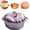 Purple1, variant on Cast Iron Pumpkin Dutch Oven with Lid, Multi-Purpose Stew Soup Pot for Home Cooking Holiday Decor Gift Oven Stove Safe