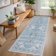 thumbnail image 2 of 2x6 Runner Rug, Washable Boho Area Rug Vintage Low Pile Non Slip Carpet for Kitchen Bathroom Living Room, 2 of 6