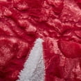 thumbnail image 5 of DaDa Bedding Dreamy Romantic Valentine's Faux Fur Red Throw Blanket - 2 Person in Love Plush Backside - Cozy Warm Soft Embossed Pomegranate - Large Queen Size Blanket 90" x 90", 5 of 5