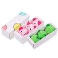 thumbnail image 4 of Flmtop 3Pcs Boule Cadeau Boîte Mignon Forme d'Animal Peluche Poupée Chat Jouet Interactif Animal de Compagnie Fournitures Vert, 4 of 8