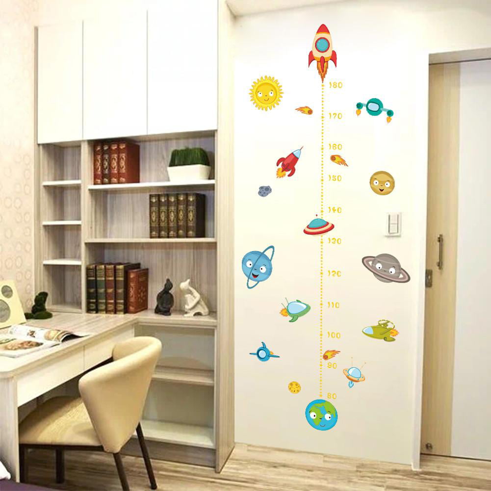 Children's Height Measurement Sticker PVC Removable Decals for Background Bedroom Living Room ZYPA-897-N Wall Stickers Star Height Stickers 