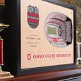 thumbnail image 2 of YouTheFan NCAA Ohio St Buckeyes 100th FB 25-Layer Stadiumview Wall Art, 2 of 5