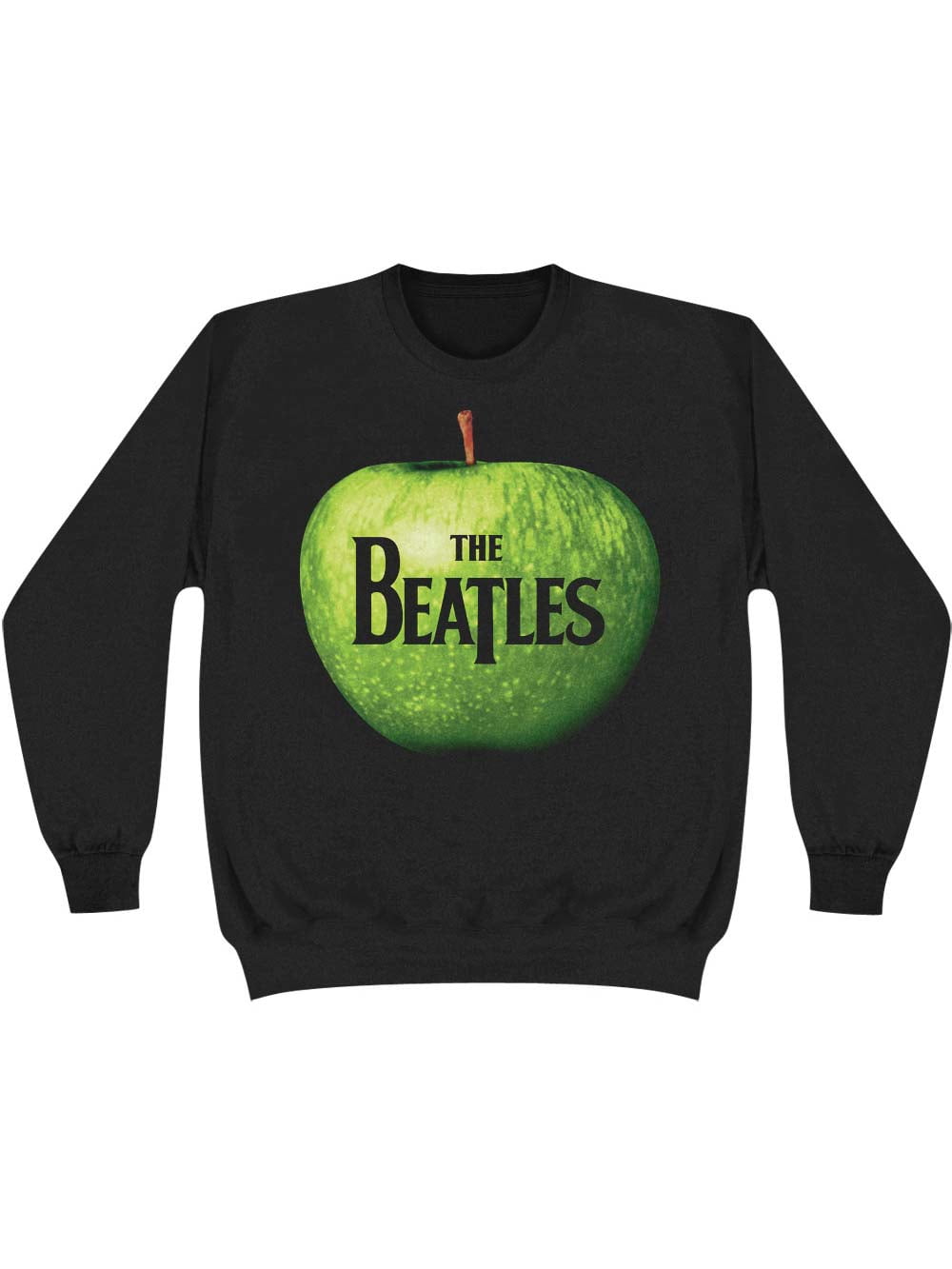 Beatles Men/'s Apple Logo Zippered Hooded Sweatshirt Black