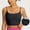 Black, variant on Womens Scoop Neck Longline Padded Sports Bra Adjustable Strappy Butter Workout Crop Tank Top,Light Compression Comfy Regular Solid M