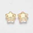 thumbnail image 2 of Spray Painted Glass Beads with Glitter Powder Star golden 8x8.5x4mm Hole: 1mm, 2 of 2