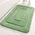 thumbnail image 3 of Soft Comfortable Green Microfiber Bath Rugs 16 x 24 inch, Geometric Pattern Modern Decoration Bathroom Mat Machine Washable, 3 of 7