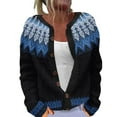thumbnail image 2 of Women Ethnic Style Sweater Knitted Sweater Cardigan Sweater Jacket, 2 of 4