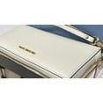 thumbnail image 2 of Michael Kors Womens Jet Set Travel Continental Zip Around Leather Wallet Wristlet 35T7Gtve7L-Opwhi (Optic White), 2 of 6