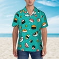 thumbnail image 4 of Goofa Sushi Hawaiian Shirt for Men, Unisex Summer Beach Casual Short Sleeve Button Down Shirts,Aloha Tropical Floral print shirt-3X-Large, 4 of 9