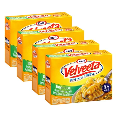 (4 Pack) Kraft Velveeta Broccoli Rotini & Cheese, 9.4 oz