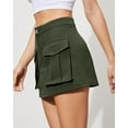 thumbnail image 3 of KISSMODA Skirts for Women Denim Mini Cargo Skirt Mid Rise Button Up Bodycon Y2k Trendy Summer Casual Jean Skirt, 3 of 6