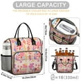 thumbnail image 5 of OBREWU Pioneer Flower Womens Lunch Box for Work,Insulated Large Pioneer Flower Lunch Bag for Women,Loncheras Para Mujer,Leakproof Adult Lunch Bag for Work,Beach,Travel,Picnic,Camping, 5 of 7