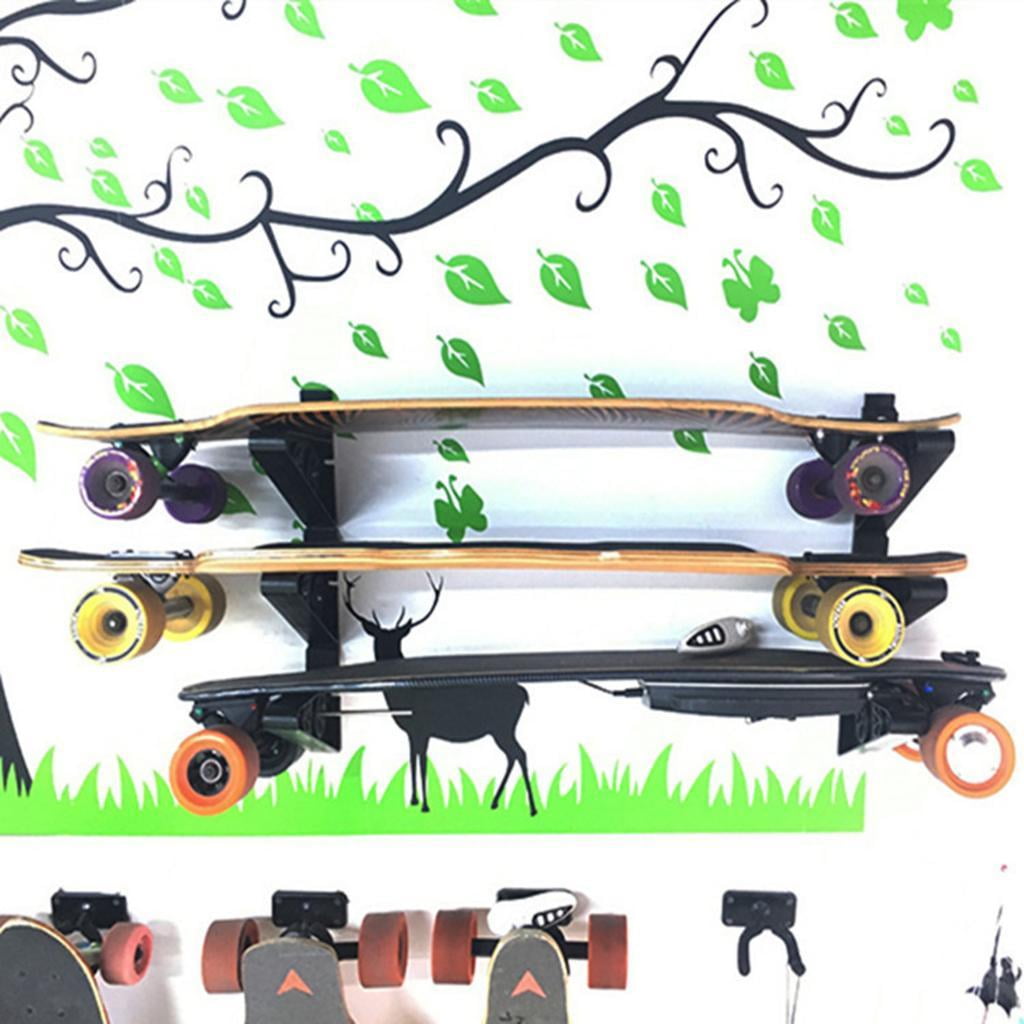 Skateboard Rack 1Pair 3Pairs Long Board Wandhalterung Home Room Garage für 