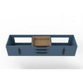 thumbnail image 2 of Alpine 72" Wood Floating Vanity Base in Blue with Black Handles, 2 of 5