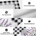 thumbnail image 5 of Purple Lavenders Outdoor Rug 3x5 Ft, Non Slip Washable Area Rug, Spring Floral Black Plaid Farmhouse Patio Rugs Carpet Runner, Large Floor Mat for Indoor/Outdoor Deck Porch Camping, 5 of 8