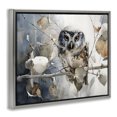 thumbnail image 2 of Stupell Industries Farmhouse Hoot Owl on Autumn Branch Gray Floating Frame Canvas Art, 21 x 17, by Franklyn Gregory, 2 of 8
