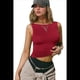 thumbnail image 2 of Chaleco Deportivo de Verano para Mujer, Ajustado, Elástico, Sin Mangas, Color Rojo, Talla M, 2 of 9