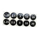 thumbnail image 5 of Etiquetas para apilar pesas para soportes de discos, pegatinas con fondo negro y números blancos para equipos de fitness., 5 of 9