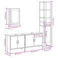 thumbnail image 4 of vidaXL 4 Piece Bathroom Furniture Set Black Engineered Wood, 4 of 5