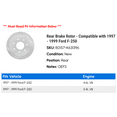 thumbnail image 2 of Rear Brake Rotor - Compatible with 1997 - 1999 Ford F-250 1998, 2 of 2